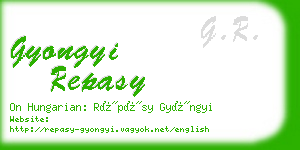 gyongyi repasy business card